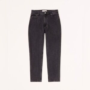Abercrombie black high rise mom jeans size 30/10L curve love